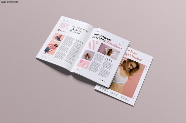 a4 brochure catalog mockup
