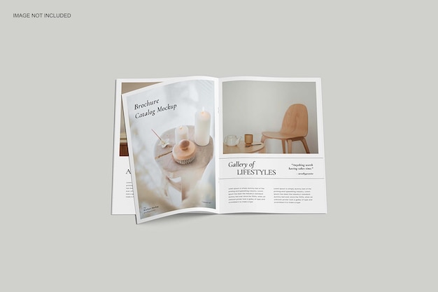 PSD mockup di catalogo brochure a4