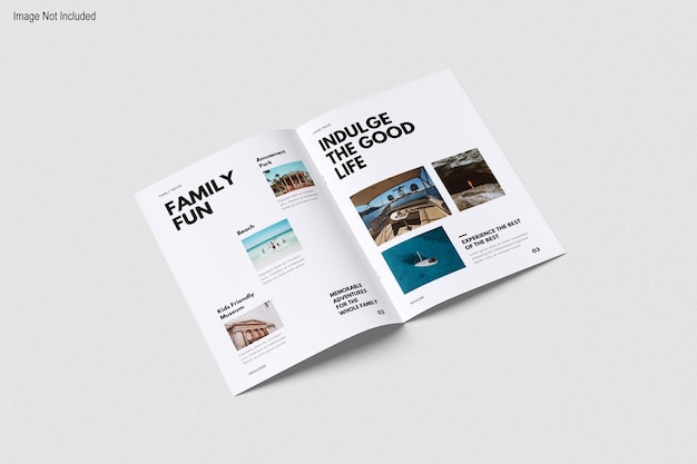 PSD mockup di rivista di brochure in formato a4