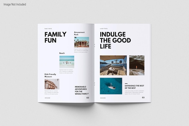 Mockup di rivista di brochure in formato a4