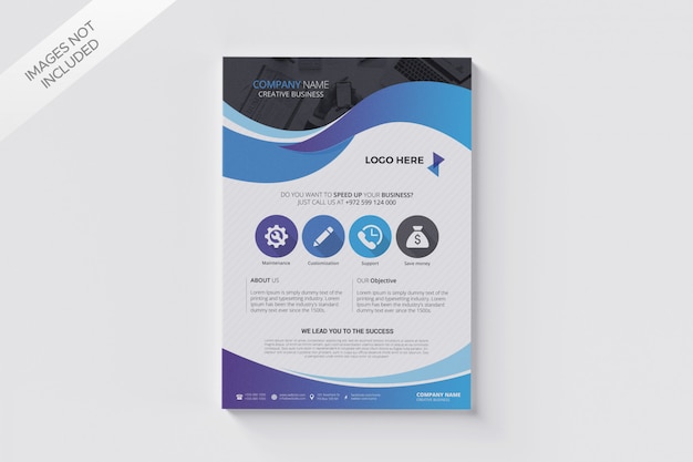 PSD a4 business flyer template