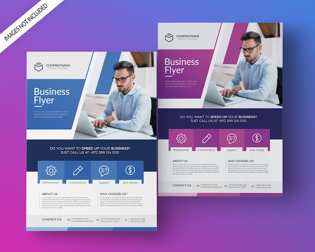 PSD a4 business flyer template