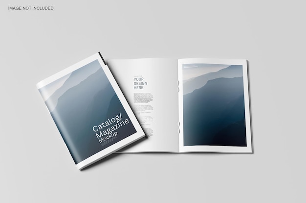 PSD mock-up rivista catalogo a4