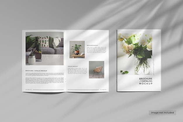 Дизайн макета обложки формата а4 и открытого каталога брошюры