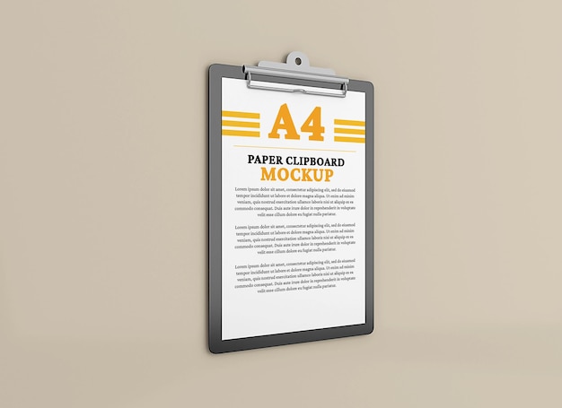 A4 document klembord mockup ontwerp geïsoleerd