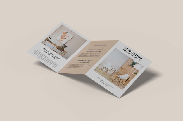 A4 driebladige brochure mockup-ontwerp