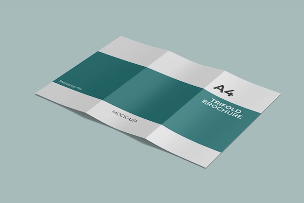 A4 driebladige brochure mockup