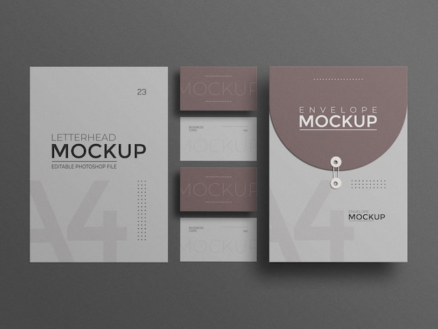 A4-envelop met briefpapier mockup