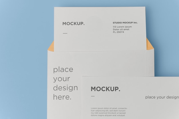 PSD a4 envelop mockup ontwerp