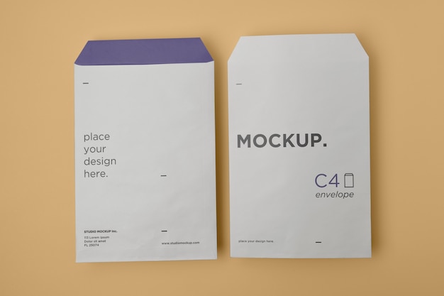 A4 envelope mockup design