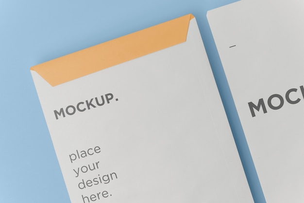 PSD a4 envelope mockup design