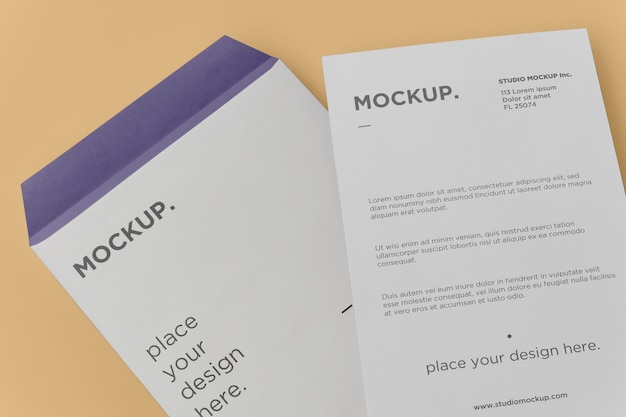 A4 envelope mockup design