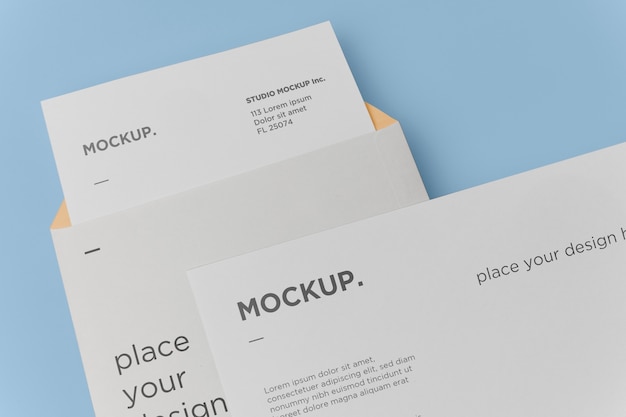 A4 envelope mockup design