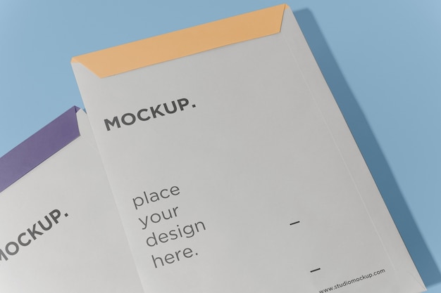 PSD a4 envelope mockup design