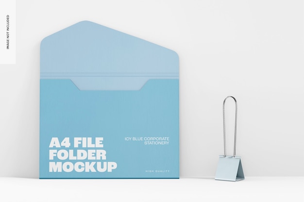 PSD a4 file folder mockup, leaned