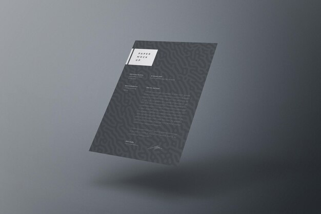 PSD a4 flyer and letterhead mockup psd template