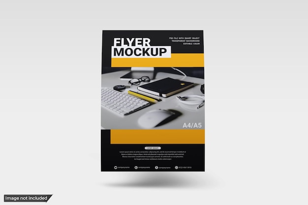 PSD a4 flyer mockup 3d