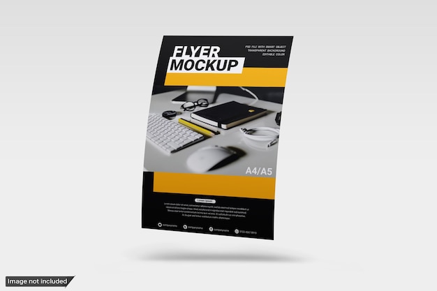 PSD a4 flyer mockup 3d