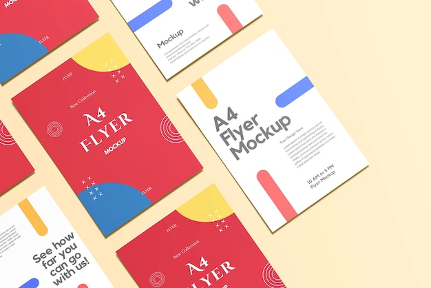 A4 Flyer Mockup for Advertising and Promotion