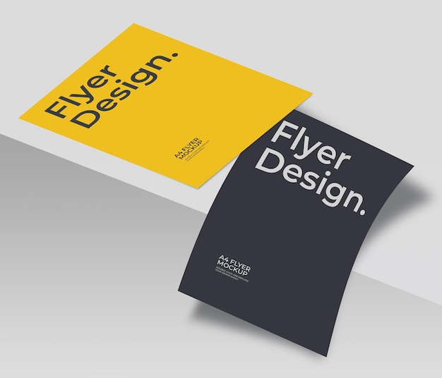 A4 Flyer Mockup Design PSD
