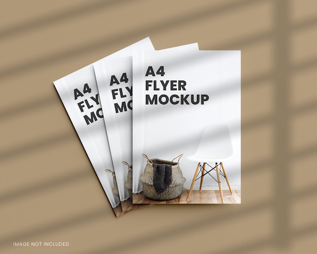 A4 flyer-mockup in 3d-rendering