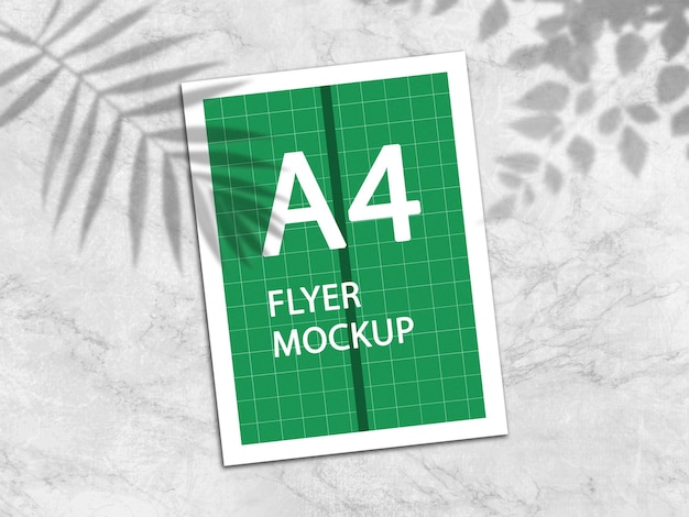 A4 Flyer mockup ontwerpweergave