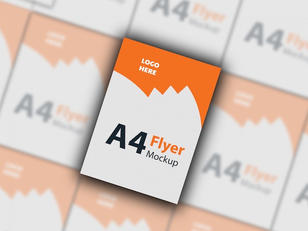 PSD a4 flyer mockup template