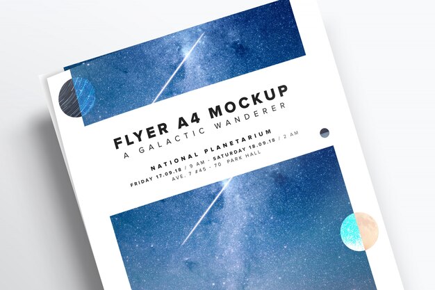 PSD a4 flyer mockup