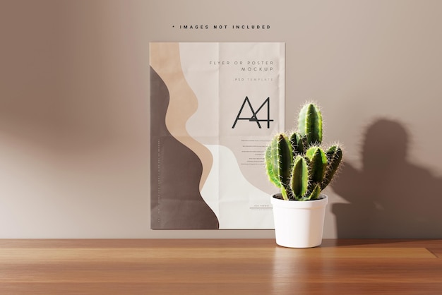 A4 flyer or poster mockup