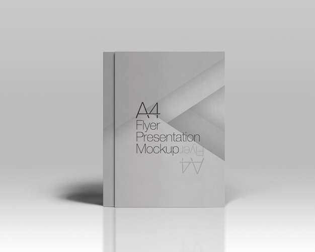 A4 Flyer Silver Mockup