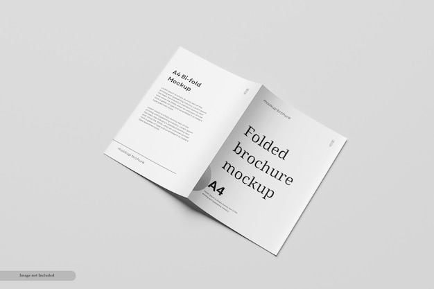 PSD a4 folded brochure mockup