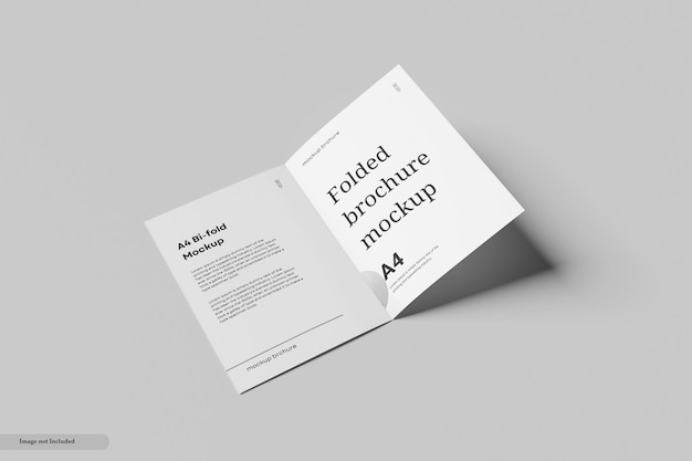 PSD a4 folded brochure mockup