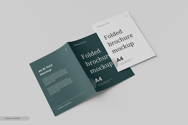 PSD a4 folded brochure mockup