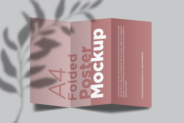 Mockup di carta piegata in formato a4