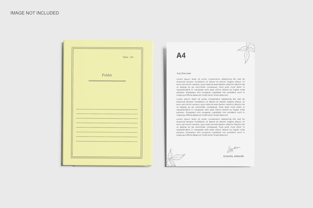 PSD a4 folder mockup