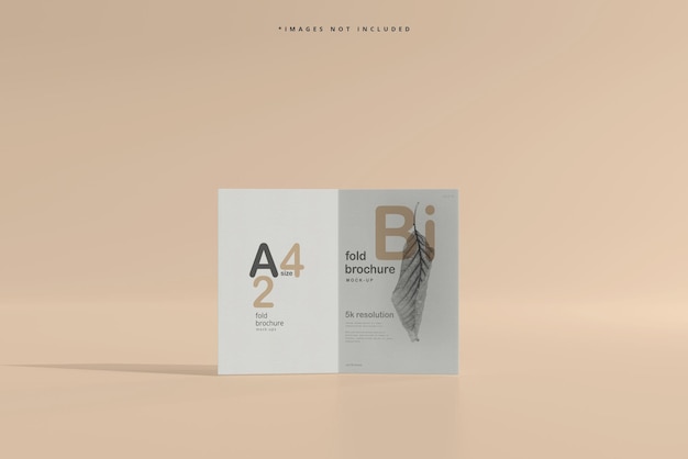 PSD a4-formaat bi-vouw brochure mockup