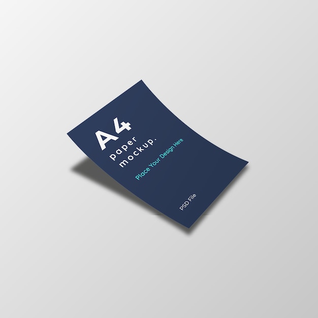 A4 format paper mockup