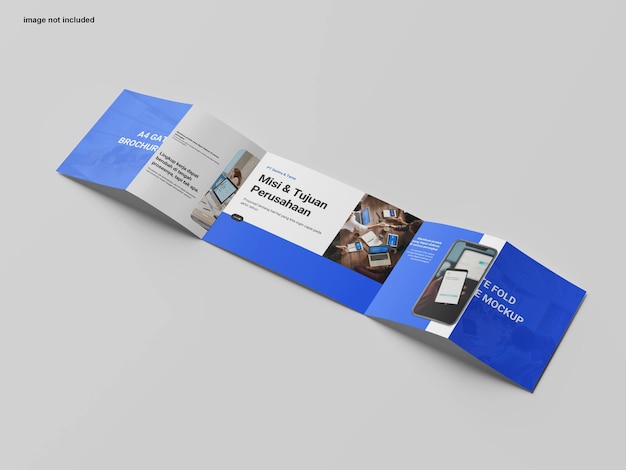 A4 gate fold brochure mockup