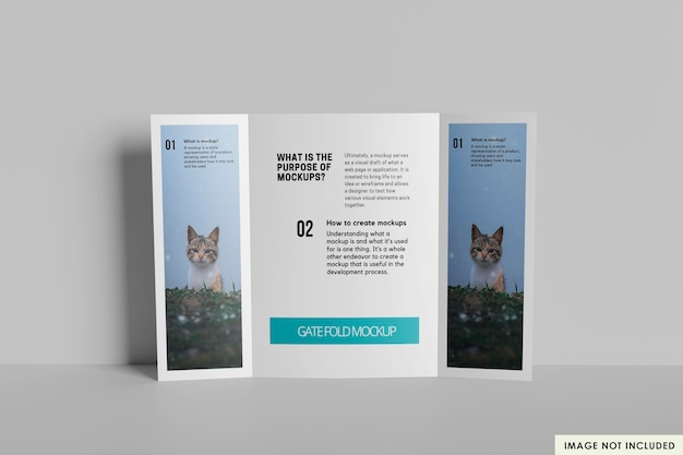 A4 gatefold brochure mockup