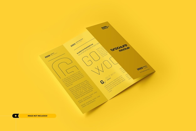 A4 gatefold brochure mockup