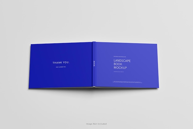 Mockup di libri orizzontali a4