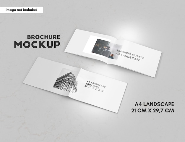 A4 landscape brochur magazine mockup