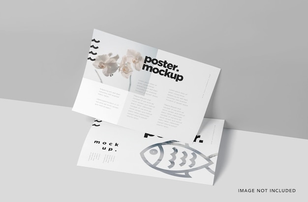 Mockup di brochure orizzontale a4 per il marketing del marchio