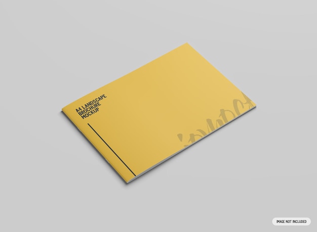 A4 landscape brochure mockup