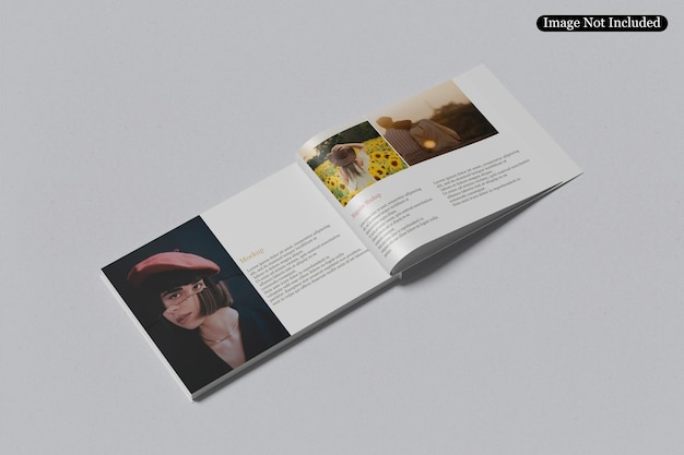 A4 landscape brochure mockup