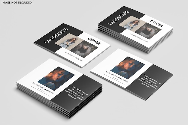 A4 landscape brochure mockup