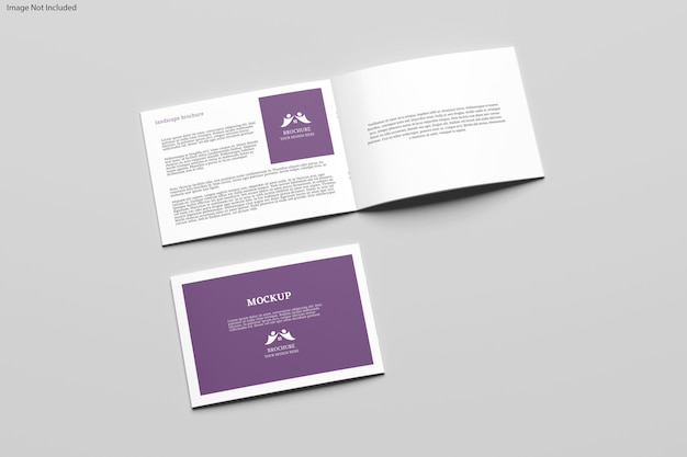 PSD a4 landscape brochure mockup