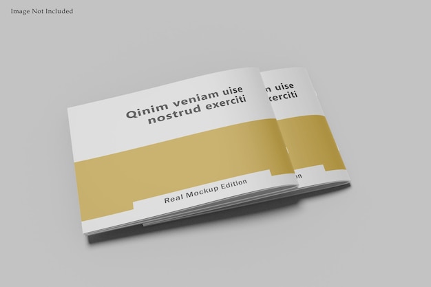 PSD mockup di rivista orizzontale a4