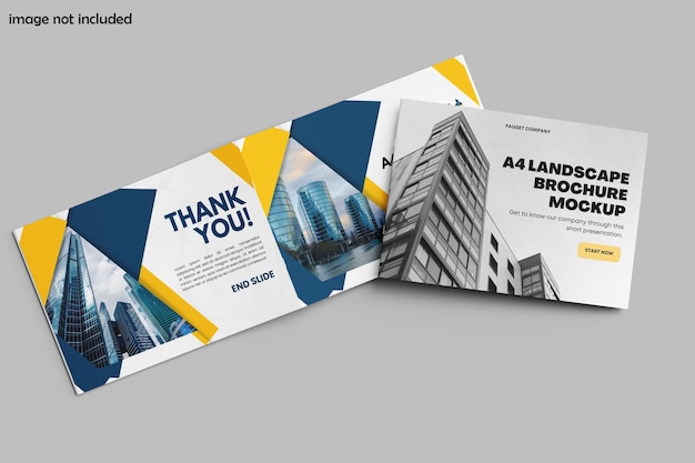 PSD a4 landschapsbrochure mock-up