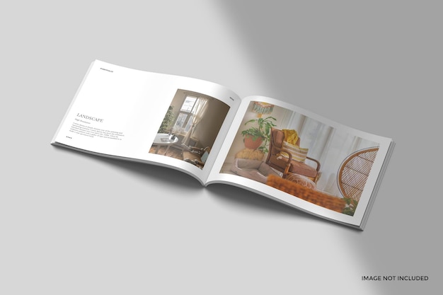 PSD a4 landschapsmagazines mockup